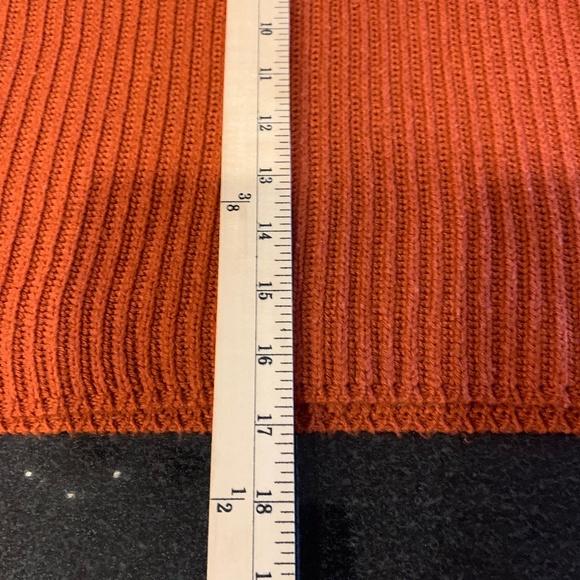 *Urban Heritage Cropped Knit Sweater Burnt Orange Medium Crew Neck Long Sleeve - Picture 9 of 12